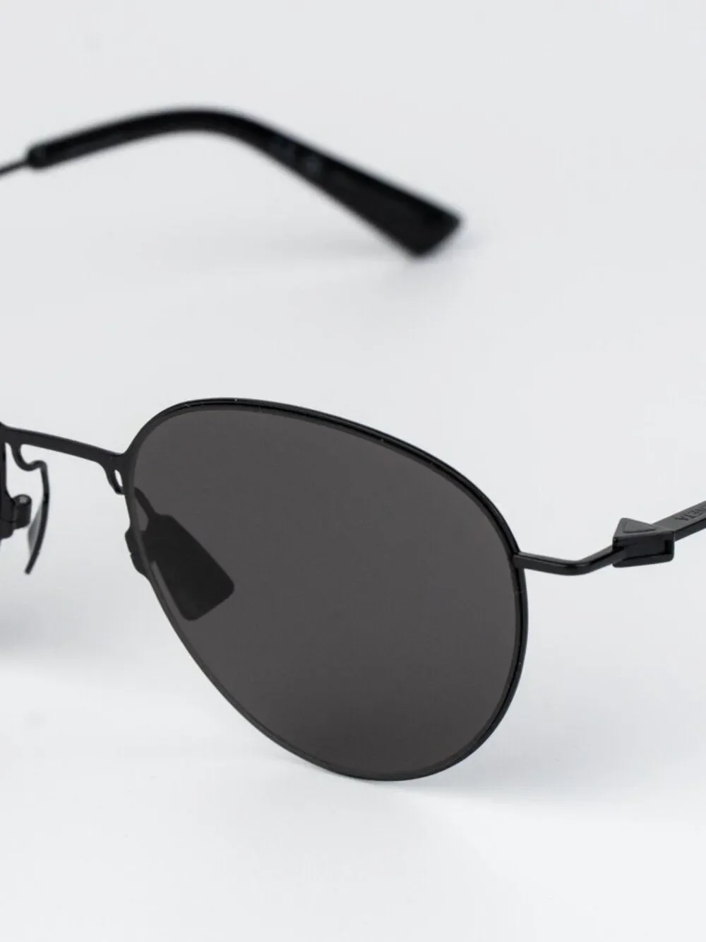 Bottega Veneta Men Sunglasses Black Grey Round BV1268S 001 NEW AUTHENTIC
